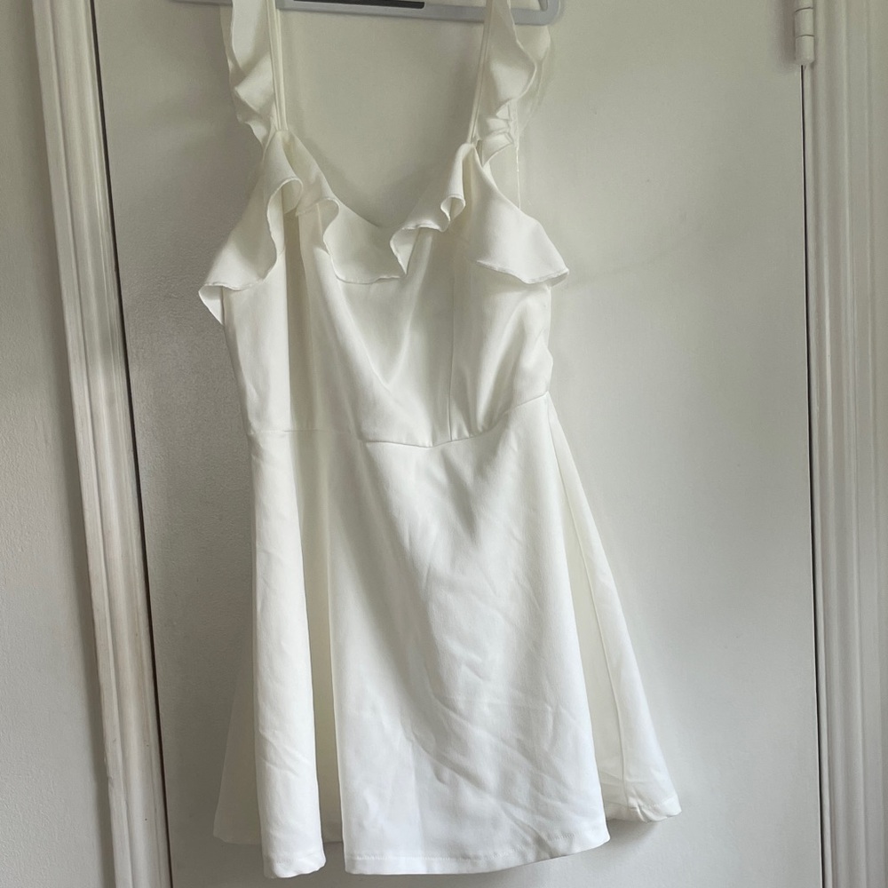 superdown REVOLVE White Ruffle Mini Dress